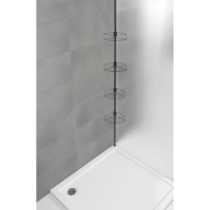WENKO 24568100-Półka narożna DOLCEDO 31x230 cm stal nierdzewna/czarna