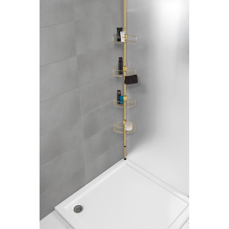 WENKO 24569100-Półka narożna DOLCEDO 31x275 cm złota