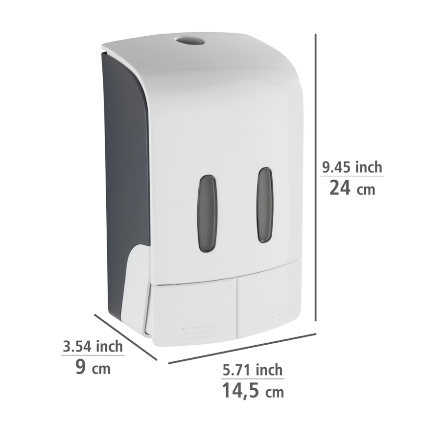 WENKO 24591100-Dozownik do mydła TARTAS 480 ml biały/szary