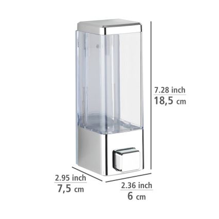 WENKO 24593100-Dozownik mydła ISTRES 320 ml połysk. chrom/przezroczysty