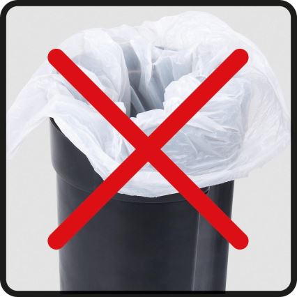 WENKO 24635100 - Kosz LEMAN 17x25 cm niebieski/czarny