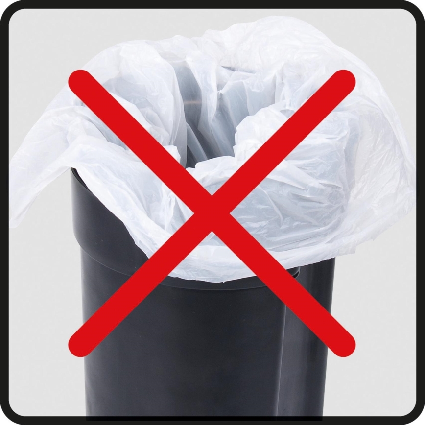 WENKO 24635100 - Kosz LEMAN 17x25 cm niebieski/czarny