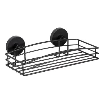 WENKO 24732100-Półka VACUUM-LOC RUND SCHW 26x14 cm czarna