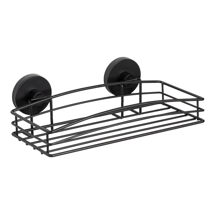 WENKO 24732100-Półka VACUUM-LOC RUND SCHW 26x14 cm czarna