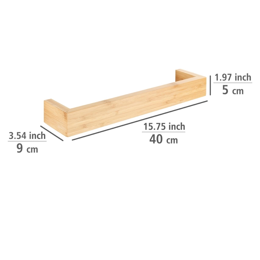 WENKO 24741100 - Uchwyt na ręczniki BAMBUSA 40x9 cm brązowy