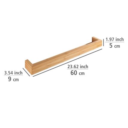 WENKO 24744100 - Półka BAMBUSA 60x9 cm brązowa