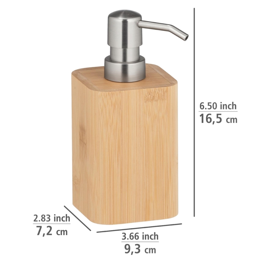 WENKO 24747100 - Dozownik do mydła BAMBUSA 9,3x16,5 cm brązowy