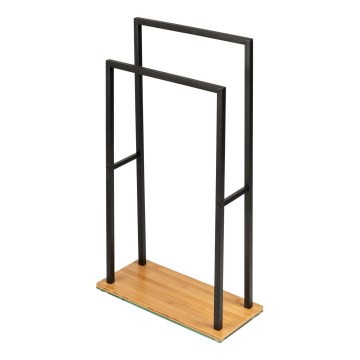 WENKO 24752100 - Wieszak na ręczniki BAMBUSA 46x80 cm czarny/brązowy