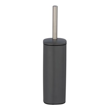 WENKO 24777100 - Zestaw WC ALASSIO 9,3x39,2 cm stal nierdzewna/szary