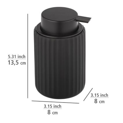 WENKO 24804100 - Dozownik mydła BELLUNO 8x13,5 cm czarny