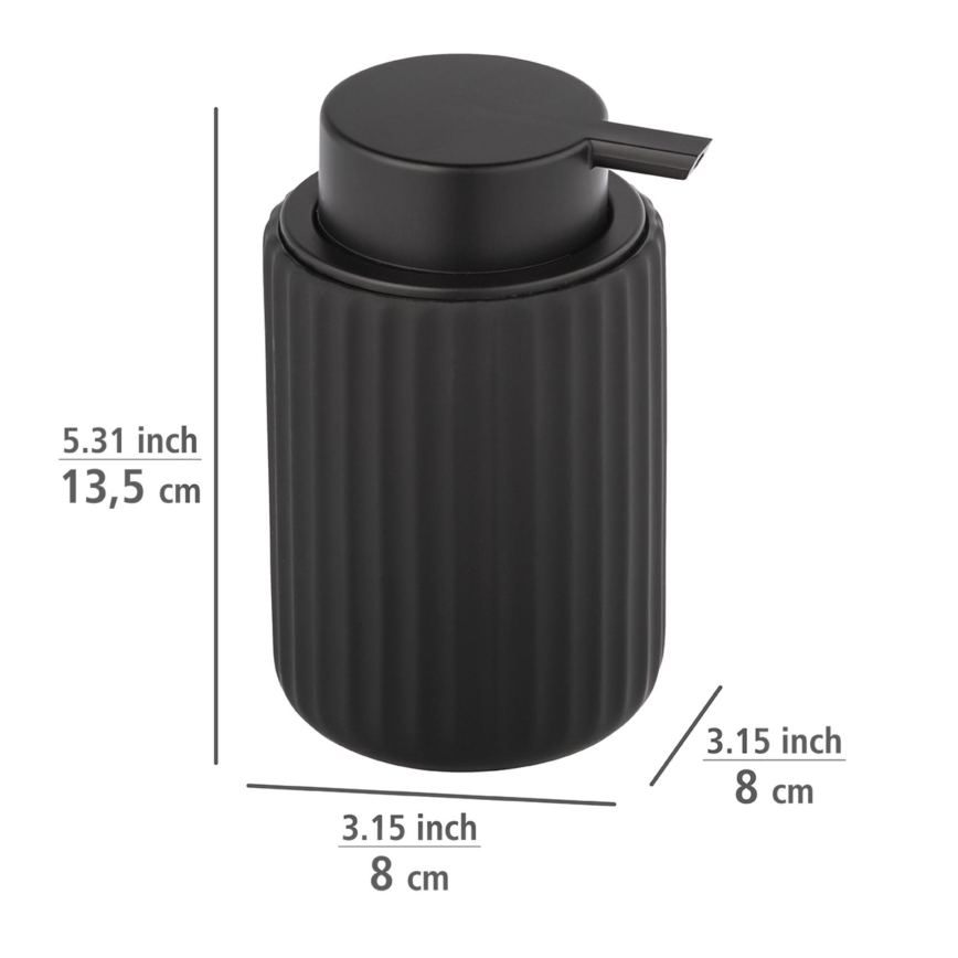 WENKO 24804100 - Dozownik mydła BELLUNO 8x13,5 cm czarny