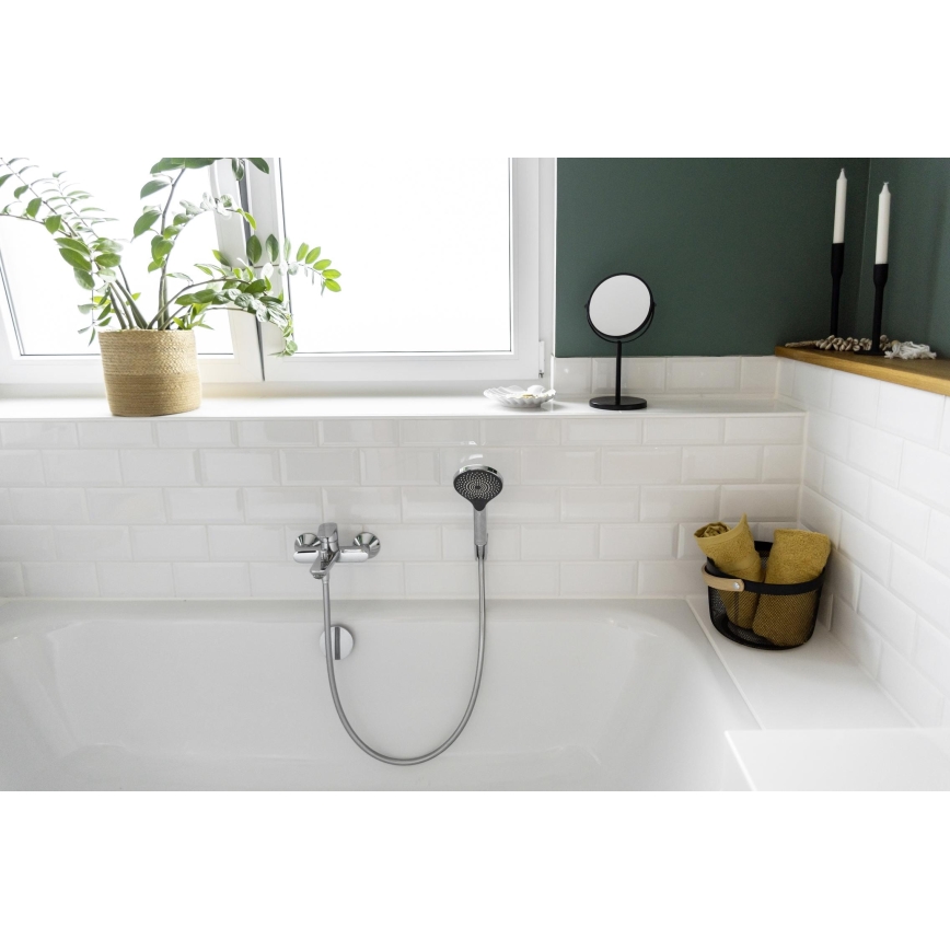 WENKO 24921100 - Głowica prysznicowa SYSTEM OSZCZĘDZANIA WODY 12x12 cm, błyszczący chrom/szary