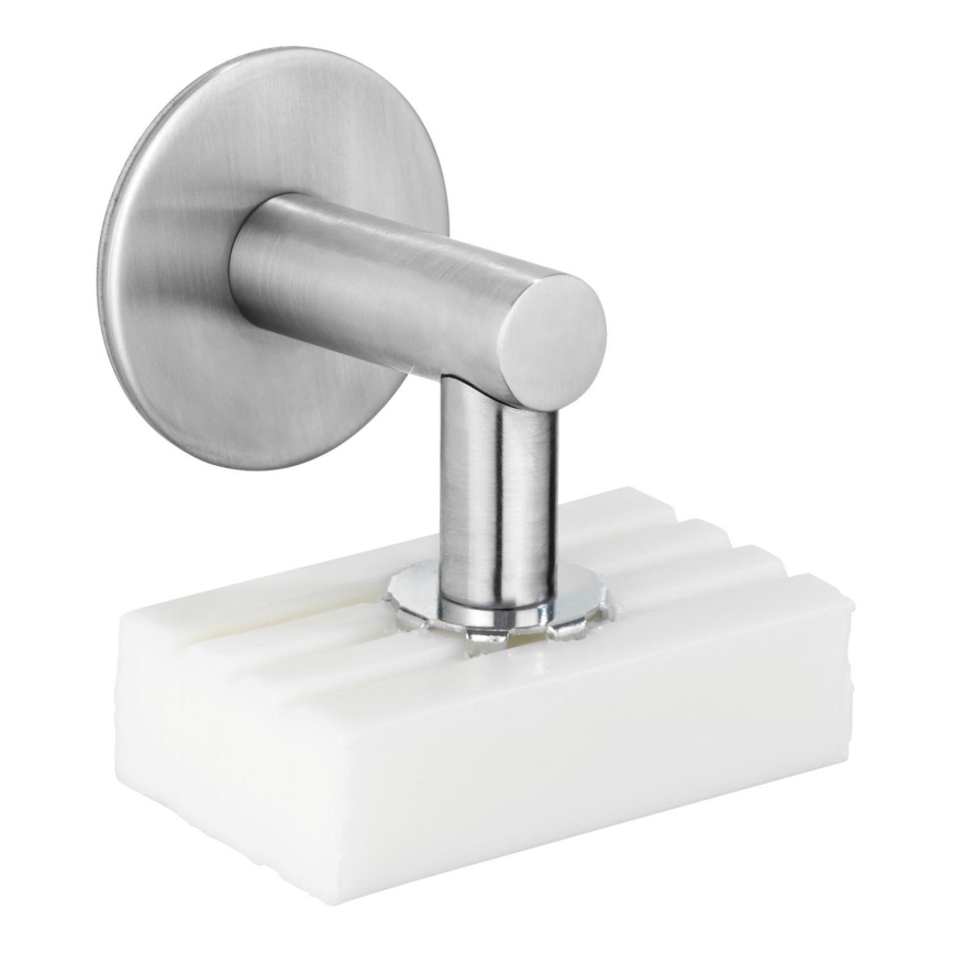 WENKO 24971100-Uchwyt na mydło TURBO-LOC 4,5x7 cm srebrny