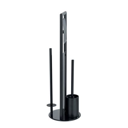 WENKO 24982800 - Zestaw WC RAVINA 20x70 cm stal nierdzewna/czarny
