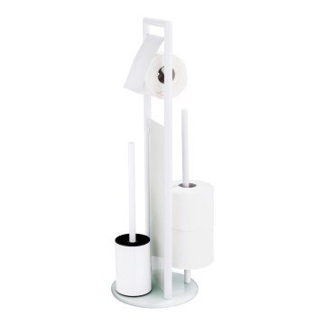 WENKO 24983800 - Zestaw WC RAVINA 20x70 cm stal nierdzewna/biały