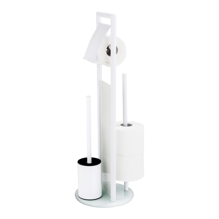 WENKO 24983800 - Zestaw WC RAVINA 20x70 cm stal nierdzewna/biały