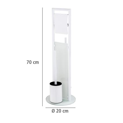 WENKO 24983800 - Zestaw WC RAVINA 20x70 cm stal nierdzewna/biały