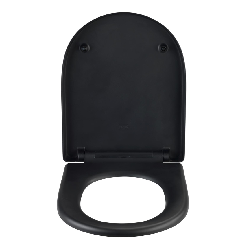 WENKO 24989100 - Deska sedesowa WC EXCLUSIVE 36,5 x 45 cm czarna/srebrna