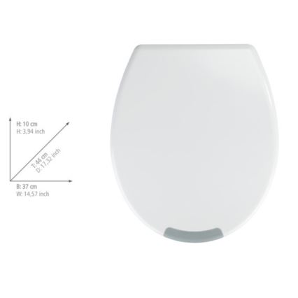 WENKO 25005100-Deska sedesowa SECURA 37x44 cm biała/szara