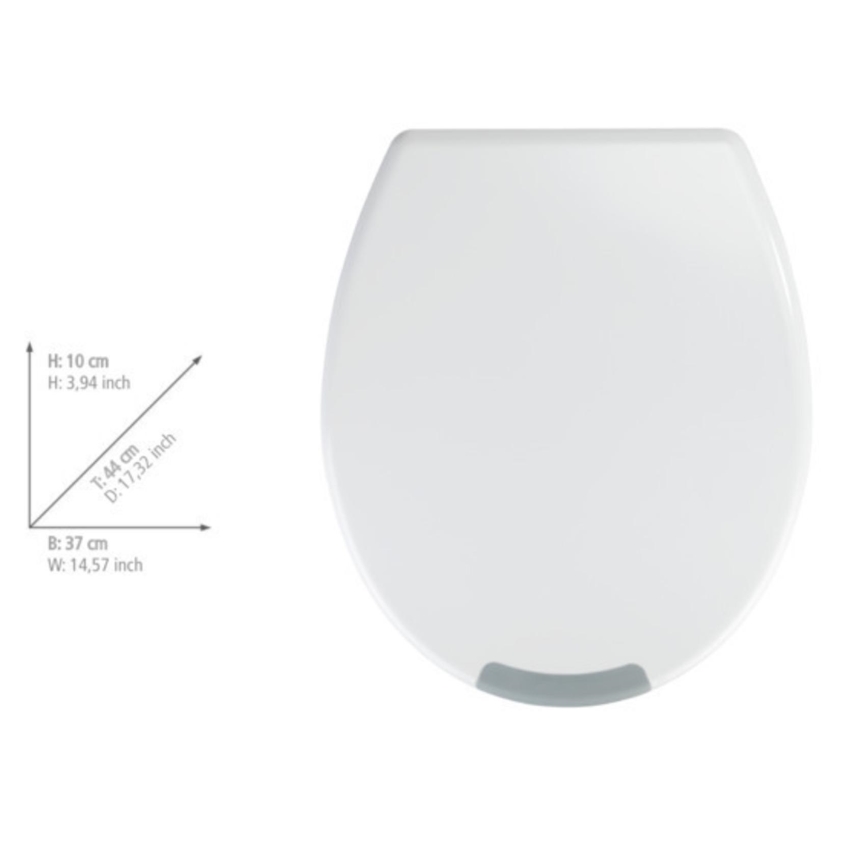 WENKO 25005100-Deska sedesowa SECURA 37x44 cm biała/szara