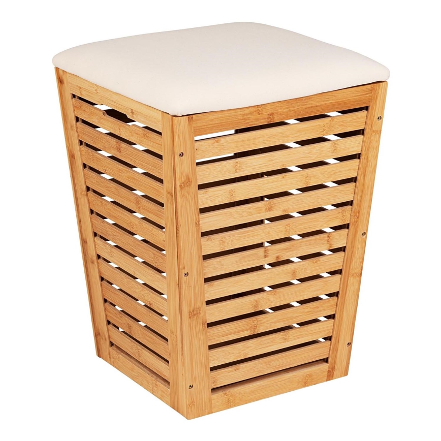 WENKO 25143100 - Kosz na pranie BAMBUSA 40x56 cm brązowy