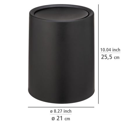 WENKO 25208100 - Kosz ATRI 21 x 25,5 cm, czarny