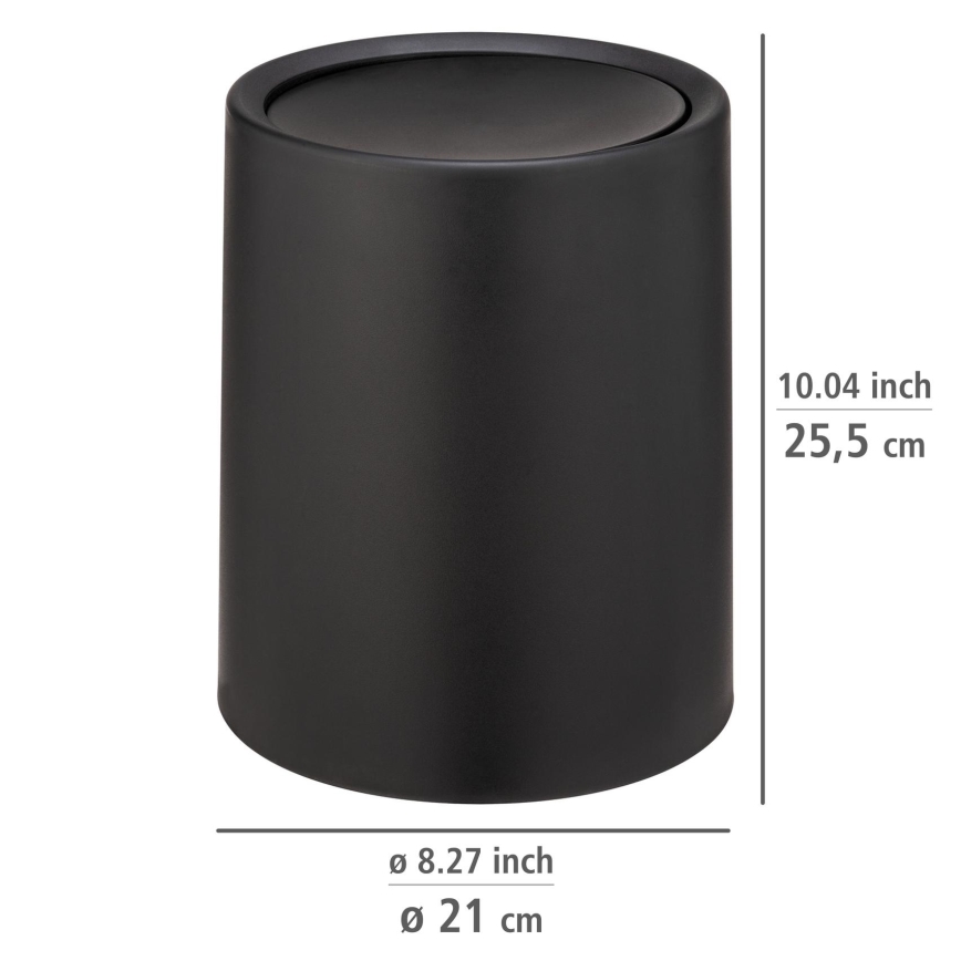 WENKO 25208100 - Kosz ATRI 21 x 25,5 cm, czarny