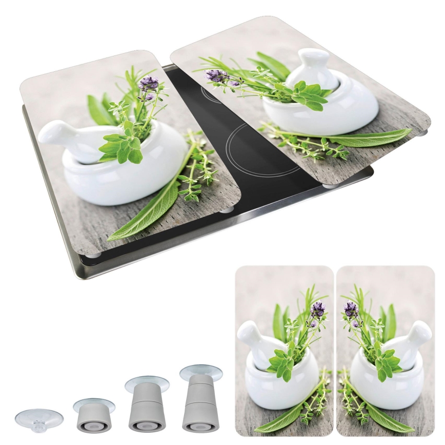 WENKO 2521420100 - Pokrywa płyty grzewczej 52x30 cm wielobarwna/szara/przezroczysta