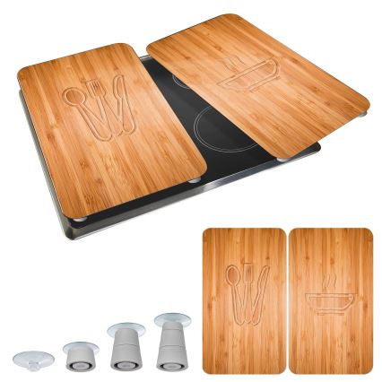 WENKO 2521497100 - Pokrywa na kuchenkę 52x30 cm wielobarwna/szara/przezroczysta