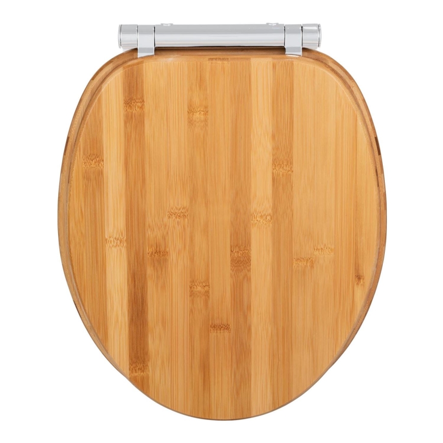 WENKO 25224100 - Deska sedesowa BAMBOUSA 34,5x40,5 cm brązowa/srebrna