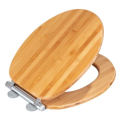 WENKO 25224100 - Deska sedesowa BAMBOUSA 34,5x40,5 cm brązowa/srebrna
