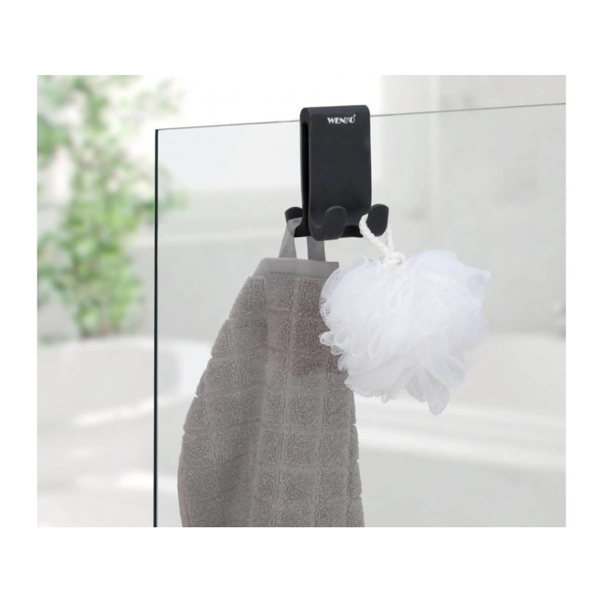 WENKO 25229100-Haczyk VERNA DUO 5x9,5 cm czarny