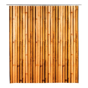 WENKO 25233100 - Zasłona prysznicowa BAMBUSA 180x200 cm brązowa