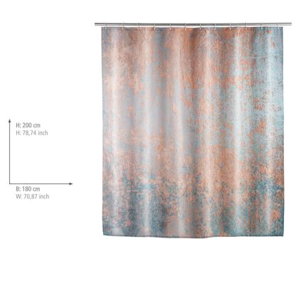 WENKO 25239100 - Zasłona prysznicowa AGATE 180x200 cm wielobarwna