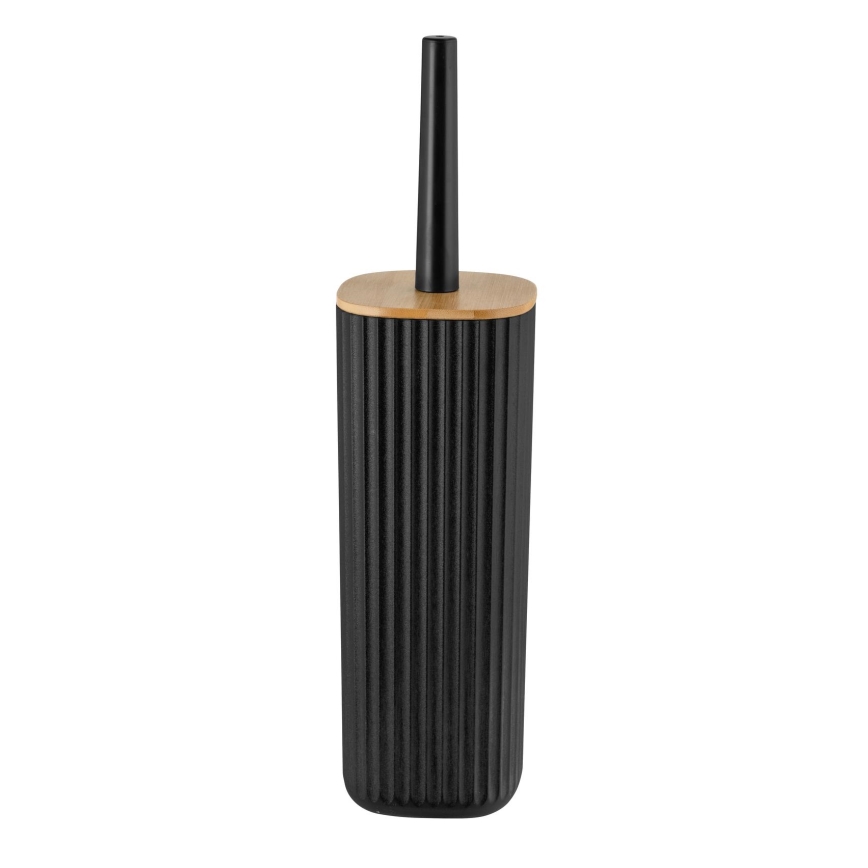 WENKO 25304100 - Zestaw do WC ROTELLO 10x36 cm czarny/brązowy