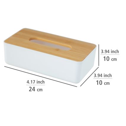 WENKO 25318100 - Pojemnik na kosmetyki ROTELLO 24x12,7 cm biały/brązowy
