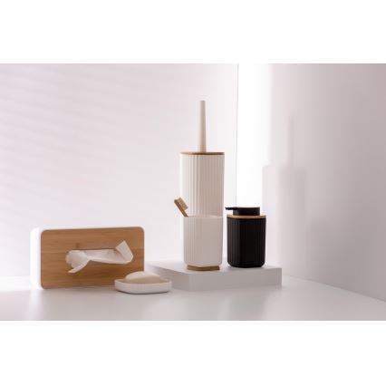 WENKO 25318100 - Pojemnik na kosmetyki ROTELLO 24x12,7 cm biały/brązowy