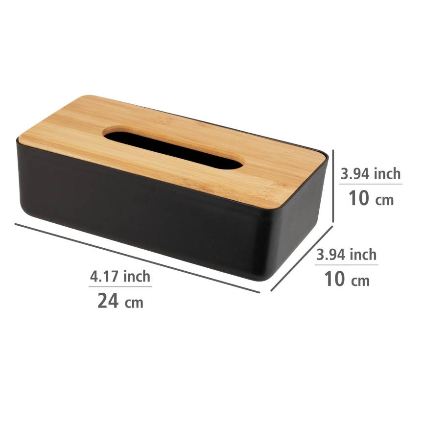 WENKO 25319100 - Organizer kosmetyczny ROTELLO 24 x 12,7 cm czarny/brązowy