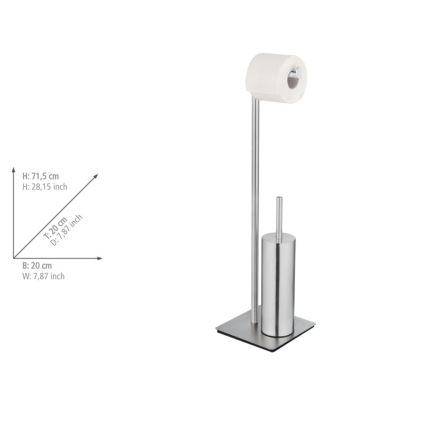 WENKO 25378100 - Szczotka do WC RECCO 20x71,5 cm satynowa