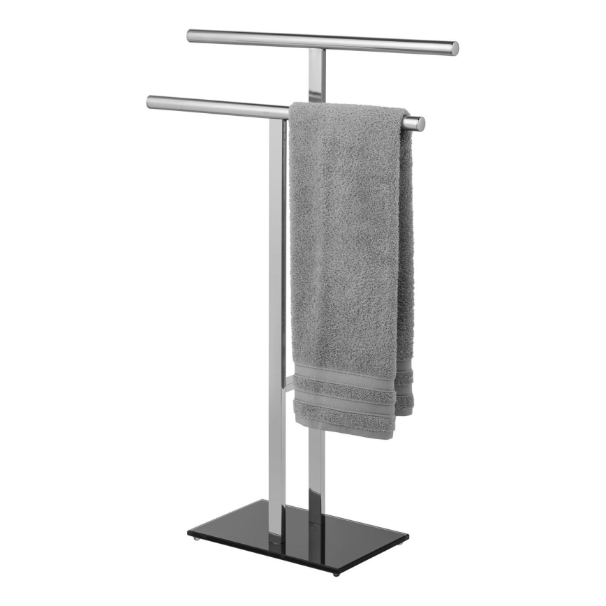 WENKO 25389100 - Stojak na ręczniki LAVA 50x81,5 cm stal nierdzewna/srebrny/czarny