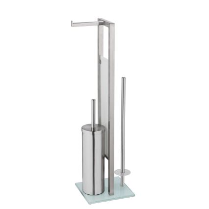 WENKO 25399100 - Szczotka do WC RIVALTA 18x70 cm srebrna/biała/czarna