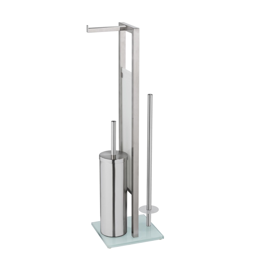 WENKO 25399100 - Szczotka do WC RIVALTA 18x70 cm srebrna/biała/czarna