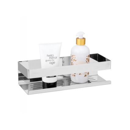 WENKO 25413100-Półka TURBO-LOC GENOVA SHINE 30x10,5 cm srebrna