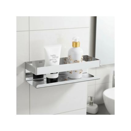 WENKO 25413100-Półka TURBO-LOC GENOVA SHINE 30x10,5 cm srebrna