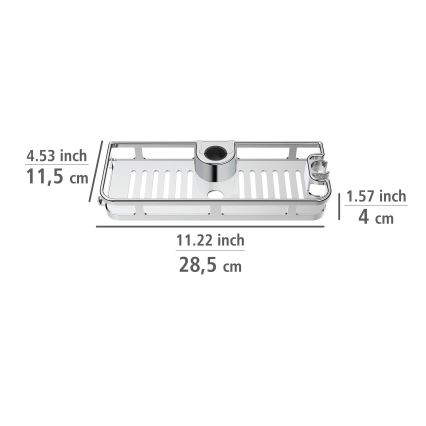 WENKO 25490100 - Półka LIBERTÀ 28,5x11,5 cm błyszczący chrom