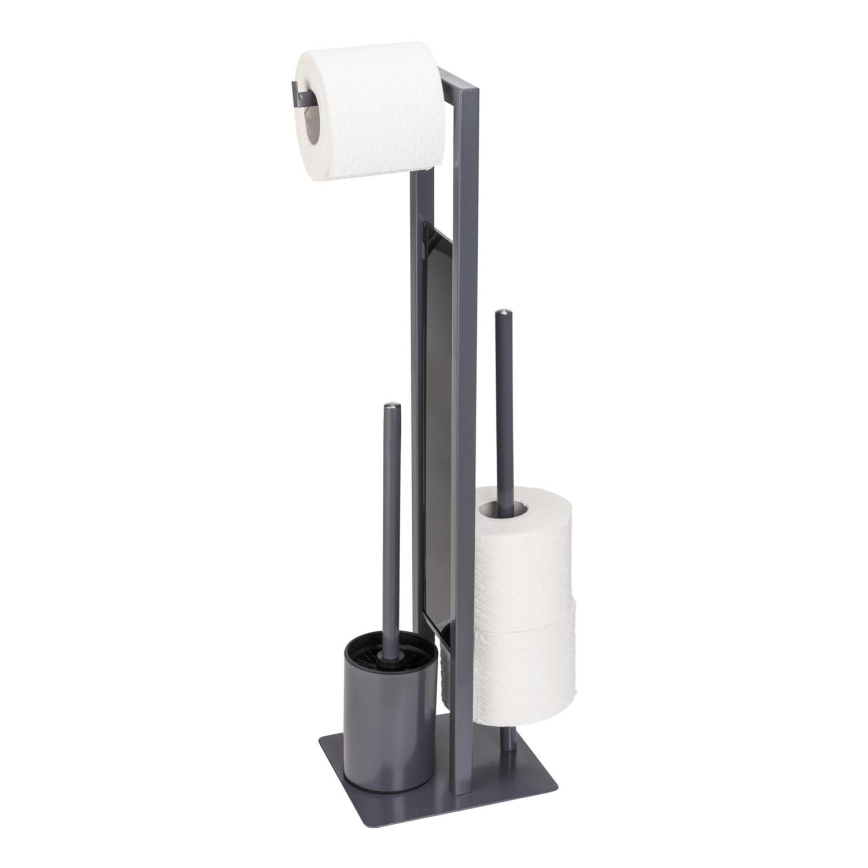WENKO 25552100 - Szczotka do WC RIVALTA 18x70 cm szaro-czarna