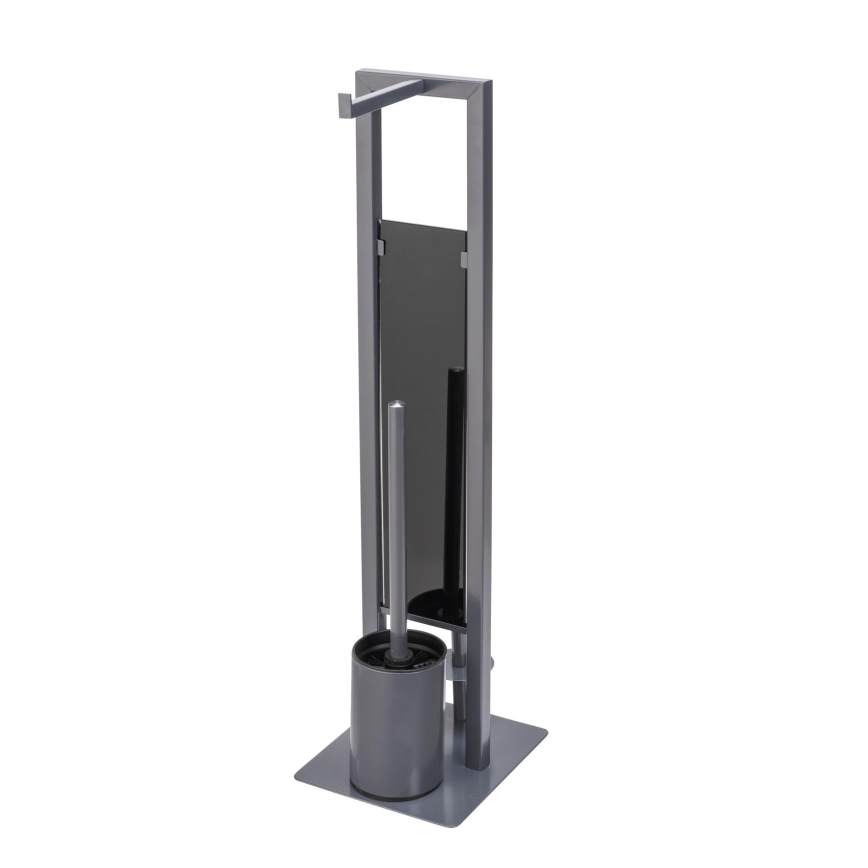 WENKO 25552100 - Szczotka do WC RIVALTA 18x70 cm szaro-czarna