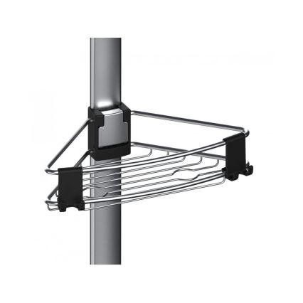 WENKO 25556100-Półka narożna PURIO 35,5x280 cm srebrna/szara