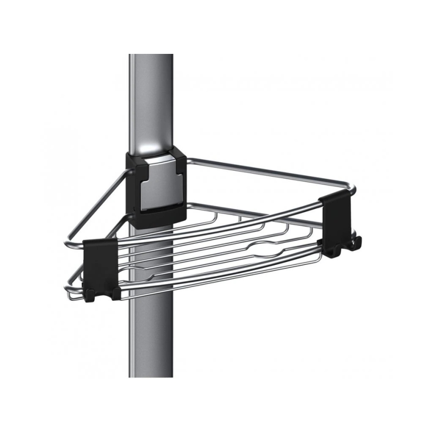 WENKO 25556100-Półka narożna PURIO 35,5x280 cm srebrna/szara