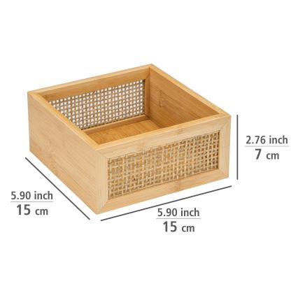 WENKO 25601100 - Tacka na wannę ALLEGRE 15x7 cm brązowa